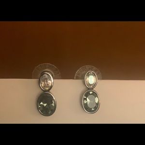 Swarovski white and grey stud earrings